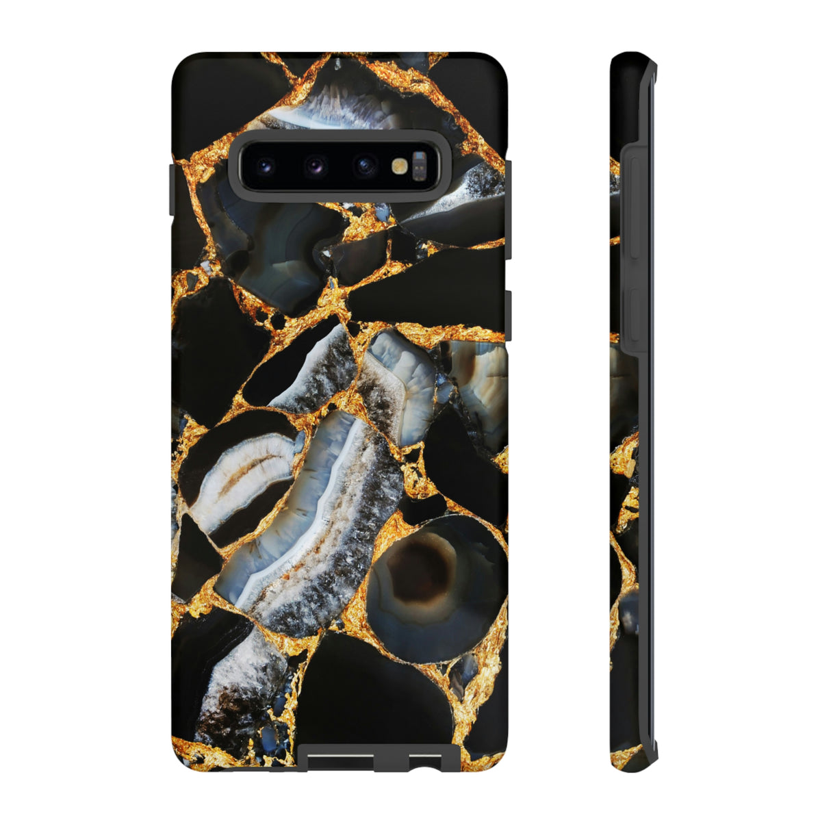 Dark Agate Marble Android Case (Protective) Samsung Galaxy S10 Plus Matte Phone Case