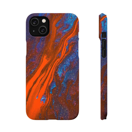 Orange Spikes Ink Art iPhone Case (Slim) iPhone 14 Plus Matte Phone Case