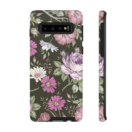 Purple Rose Vintage Flower Samsung Case (Protective) Samsung Galaxy S10 Glossy Phone Case