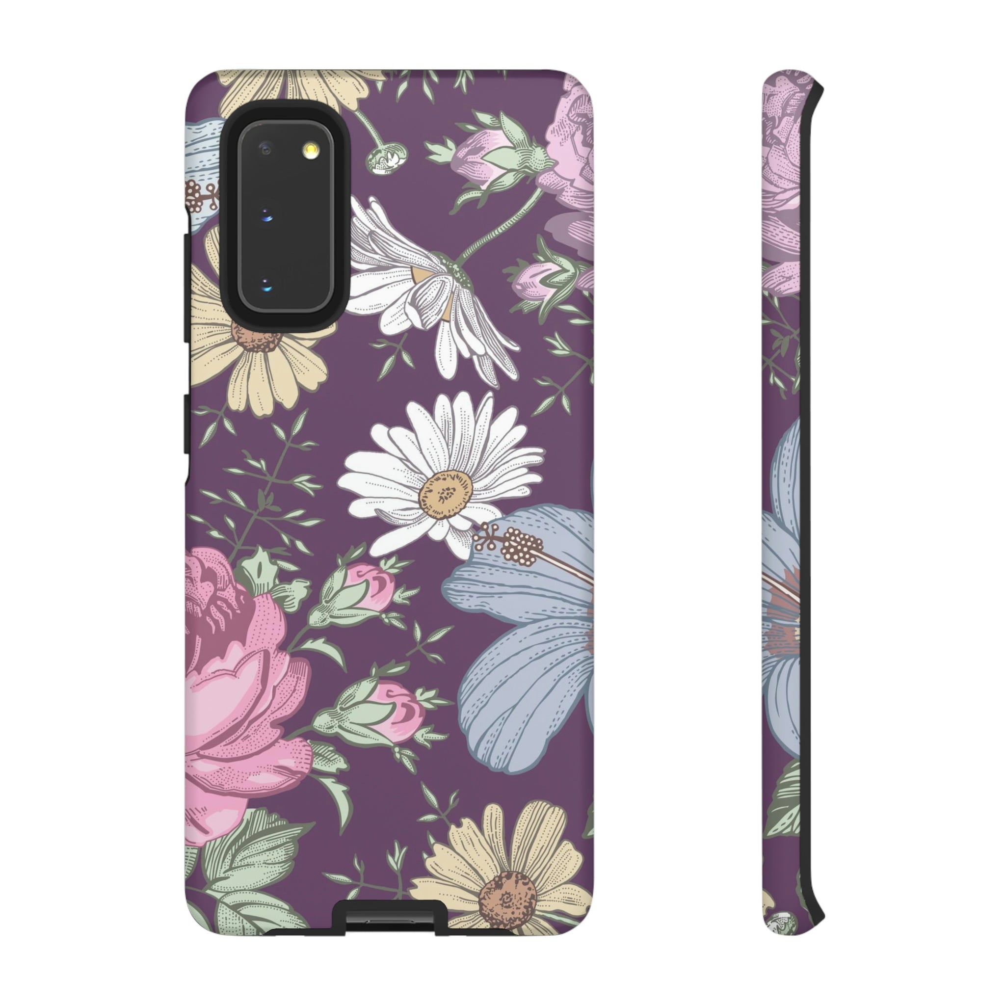 Purple Grass Vintage Flower Samsung Case (Protective) Samsung Galaxy S20 Matte Phone Case