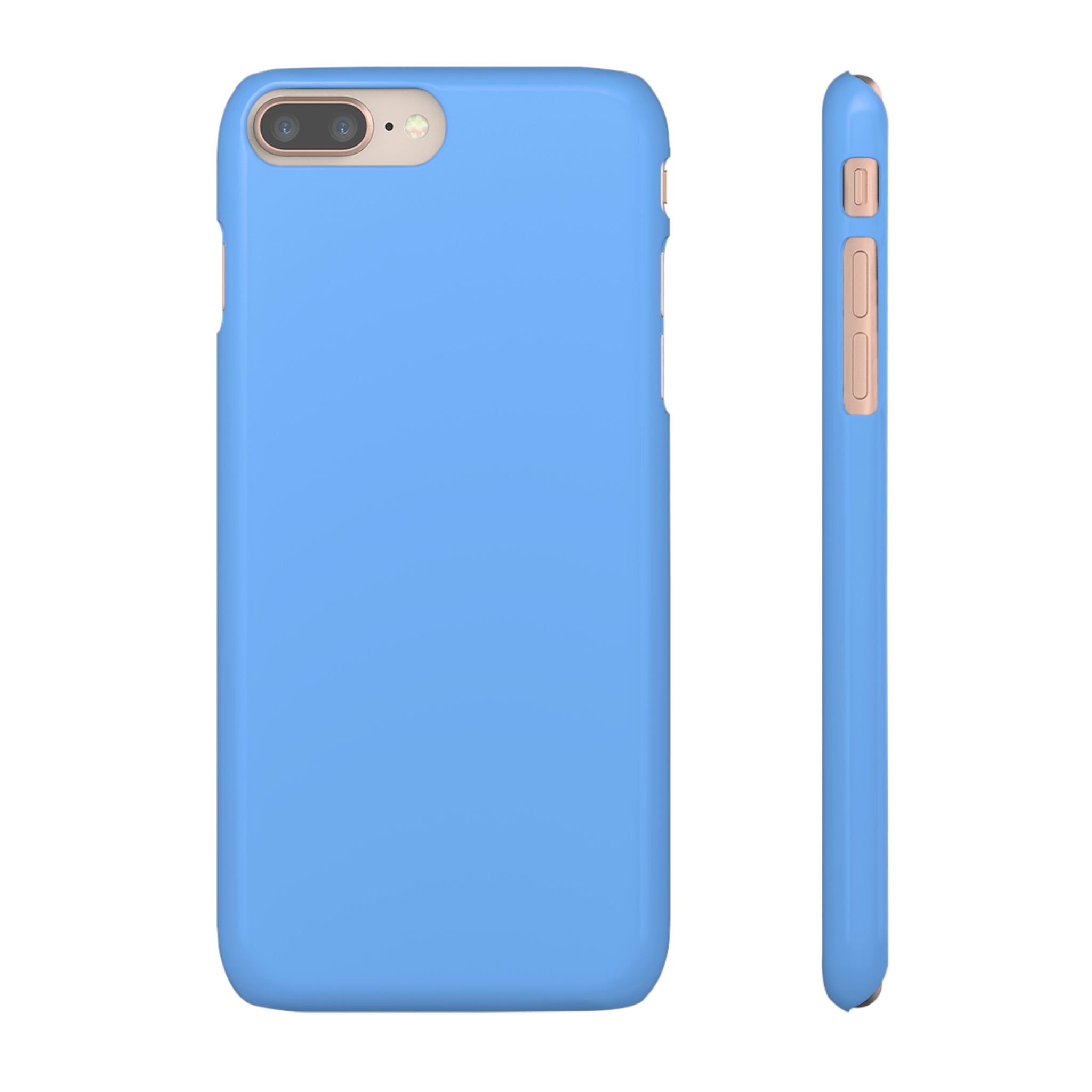 French Sky Blue iPhone Case (Slim) iPhone 8 Plus Glossy Phone Case