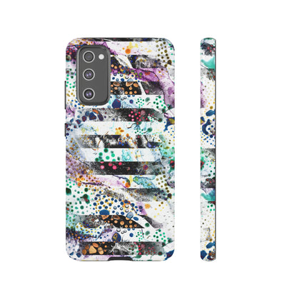 Abstract Green Purple Android Case (Protective) Samsung Galaxy S20 FE Glossy Phone Case