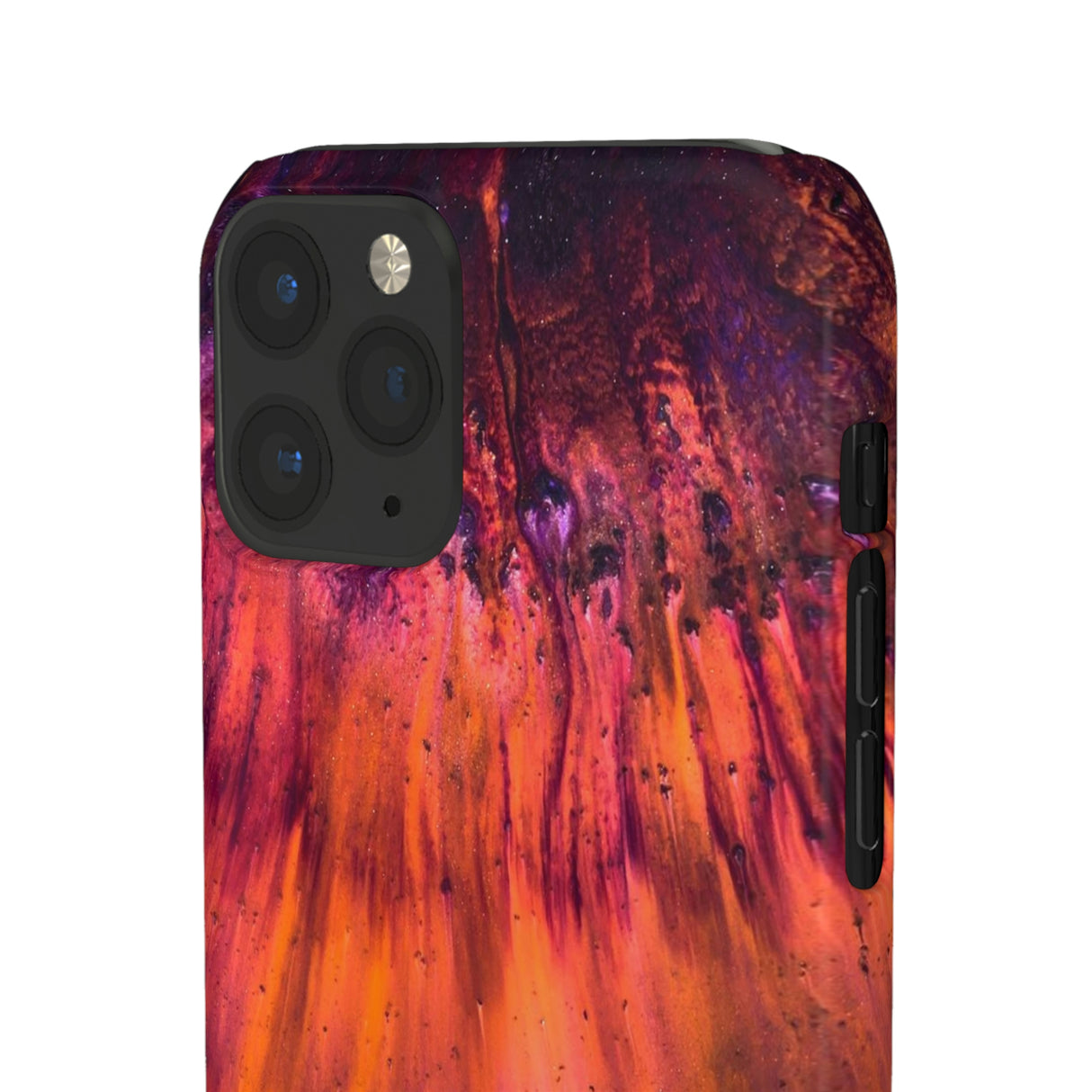 Orange Flow Ink Art iPhone Case (Slim) Phone Case