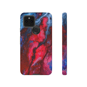 Neon Red Ink Art Android Case (Protective) Google Pixel 5 Matte Phone Case