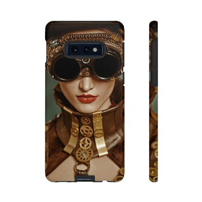 Steampunk Lady Android Case (Protective) Samsung Galaxy S10E Glossy Phone Case