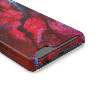 Neon Red Ink Art Android Case (Card) Phone Case