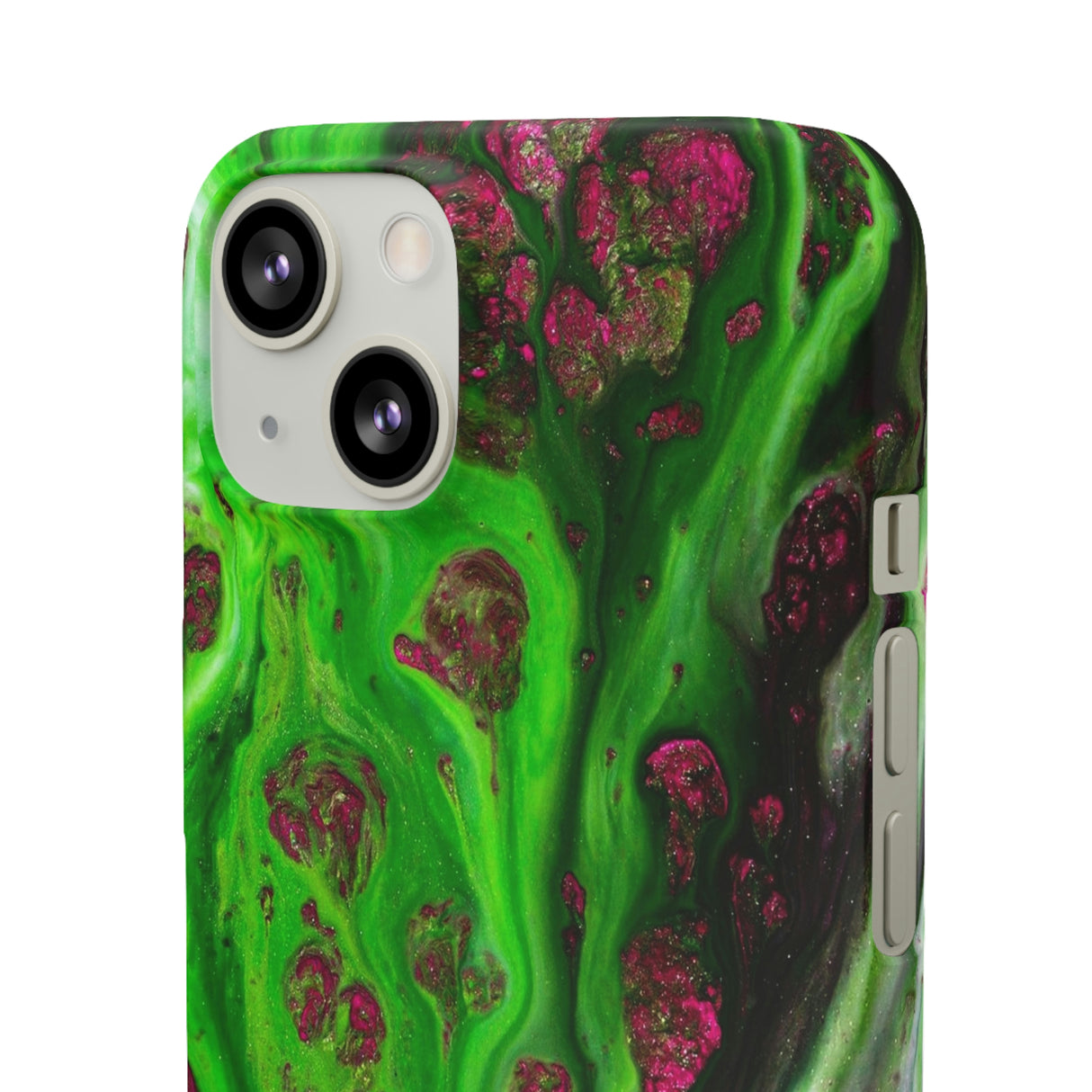 Toxic Green Ink Art iPhone Case (Slim) Phone Case