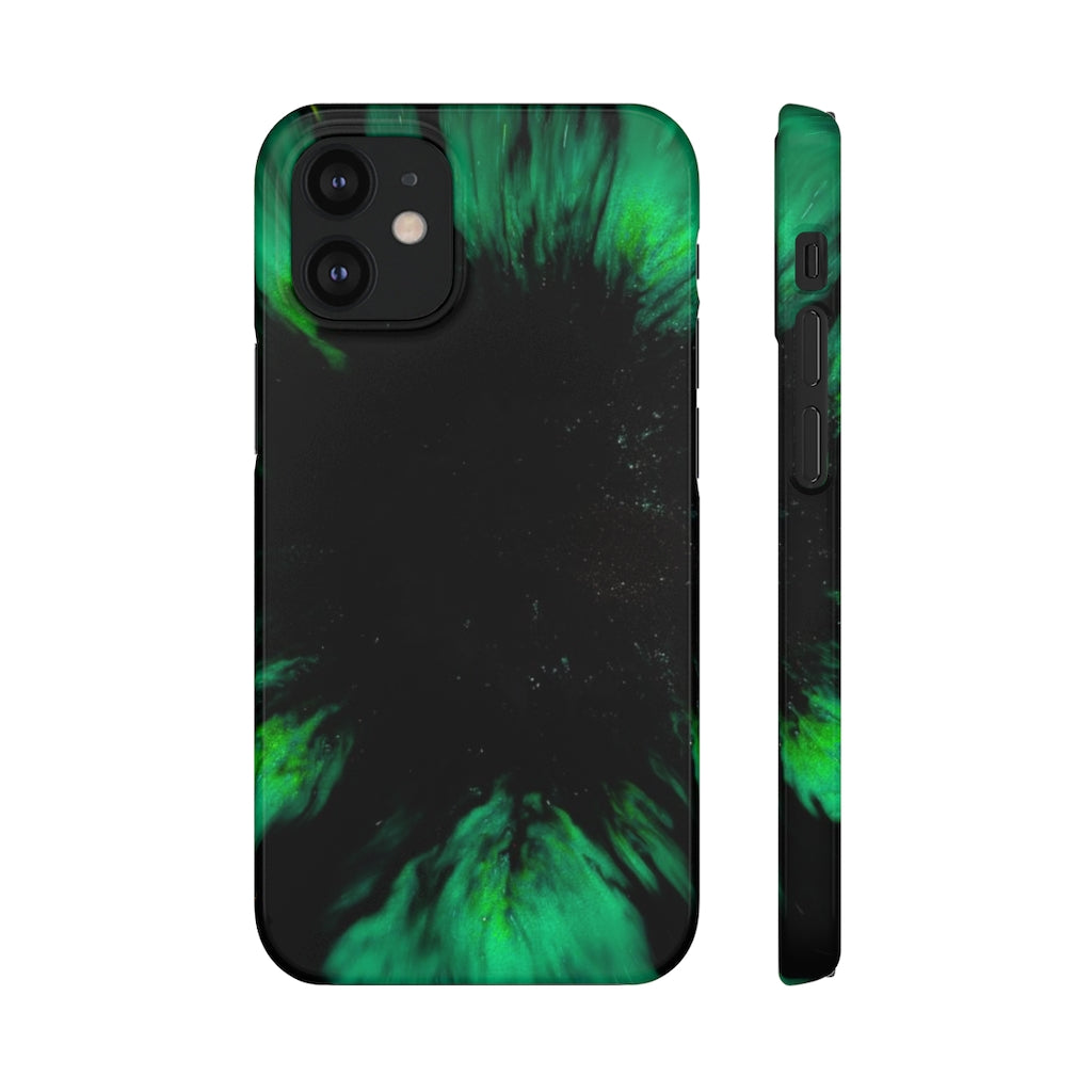 Northen Star Gaze Ink Art iPhone Case (Slim) iPhone 12 Mini Glossy Phone Case