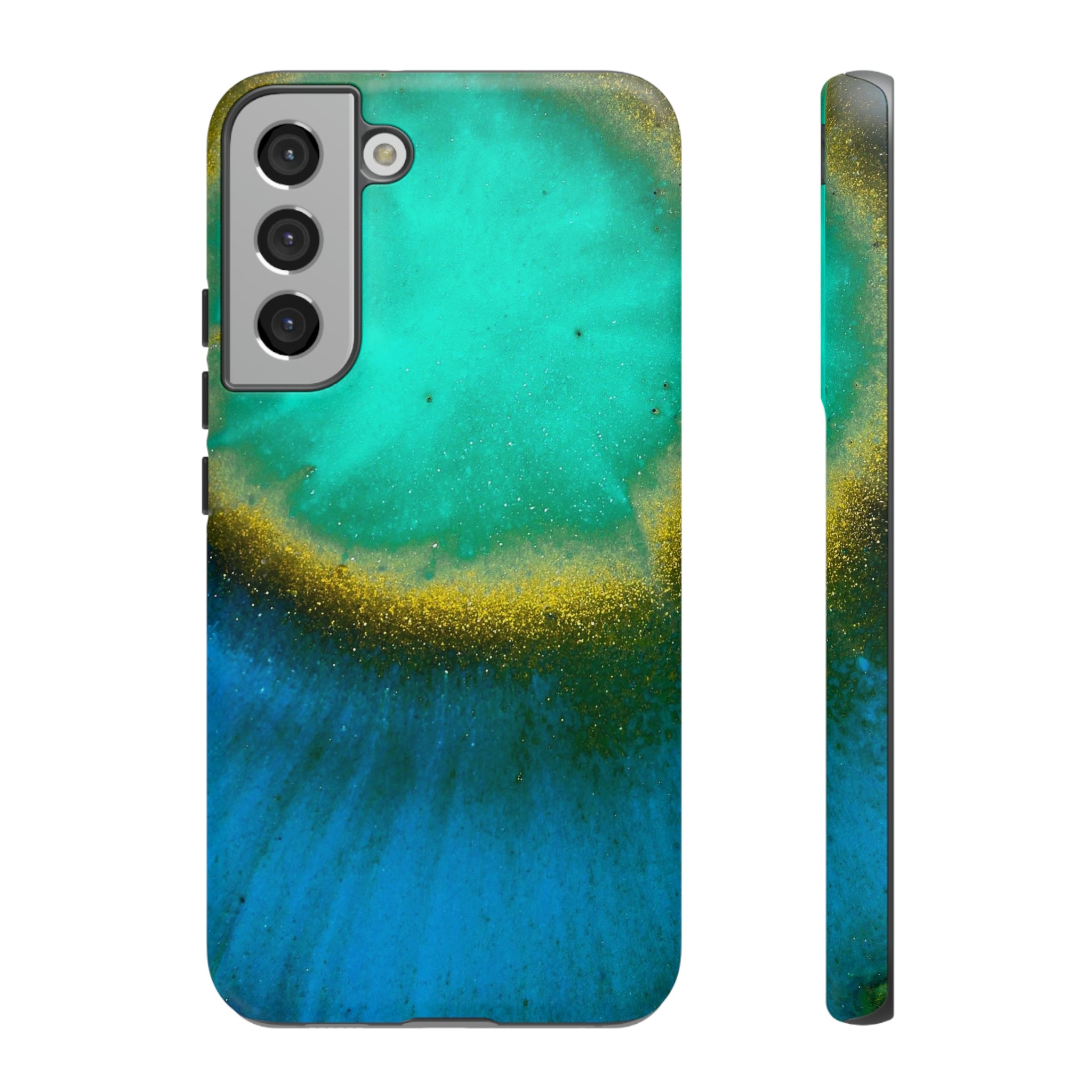 Green Yelly Ink Art Android Case (Protective) Samsung Galaxy S22 Plus Matte Phone Case