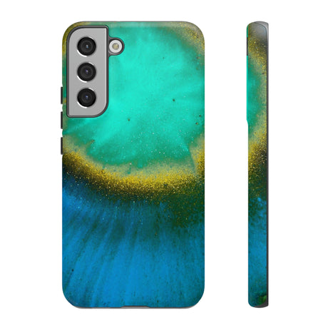 Green Yelly Ink Art Android Case (Protective) Samsung Galaxy S22 Plus Matte Phone Case