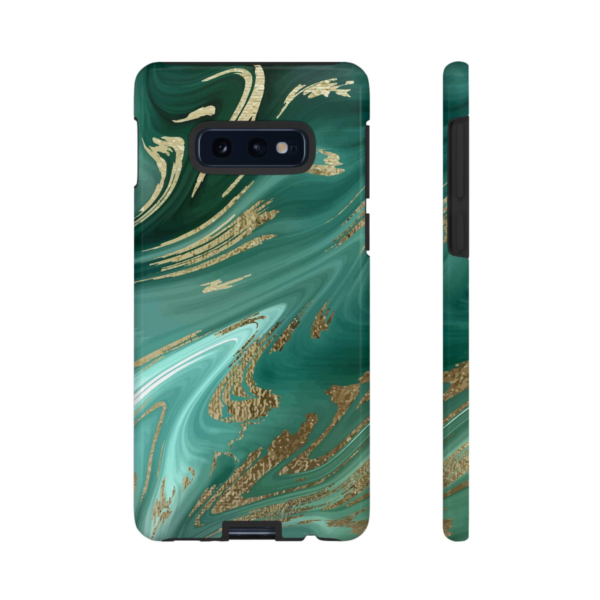 Green Marble Android Case (Protective) Samsung Galaxy S10E Glossy Phone Case