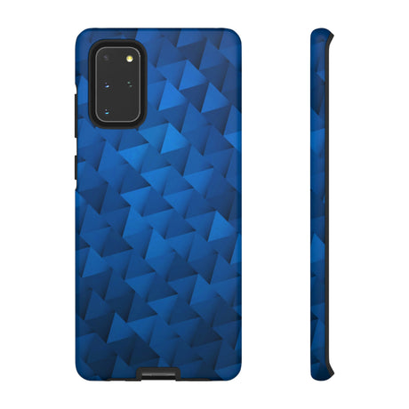 Blue Geometric Android Case (Protective) Samsung Galaxy S20+ Matte Phone Case