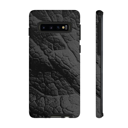 Black Leaf Android Case (Protective) Samsung Galaxy S10 Glossy Phone Case