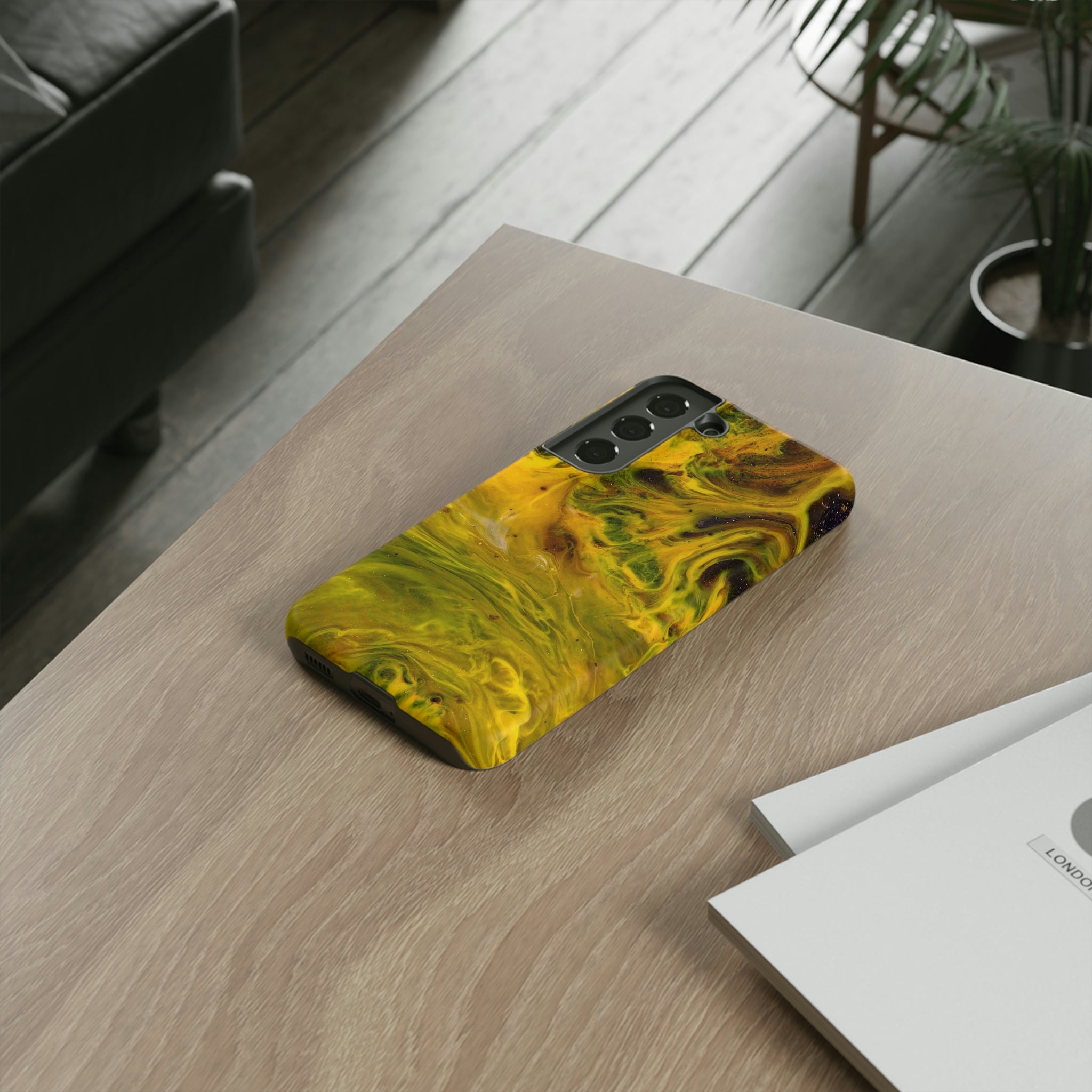 Liquid Yellow Ink Art Android Case (Protective) Phone Case