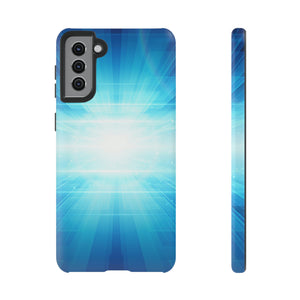 Abstract Blue Android Case (Protective) Samsung Galaxy S21 Plus Matte Phone Case