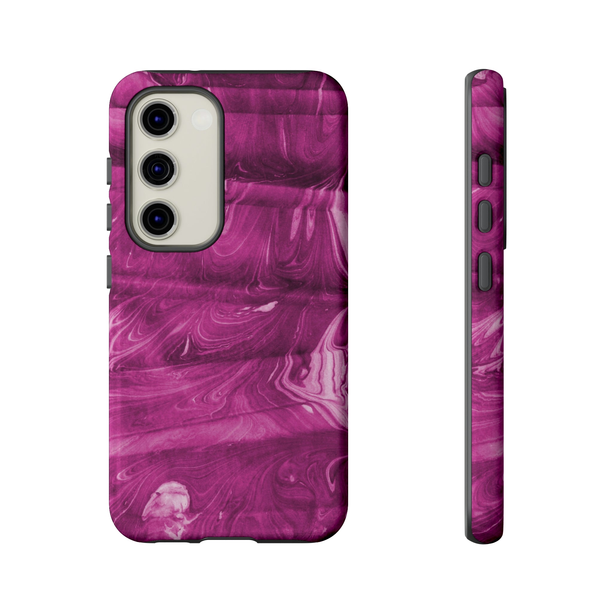 Ebru Purple Android Case (Protective) Samsung Galaxy S23 Glossy Phone Case