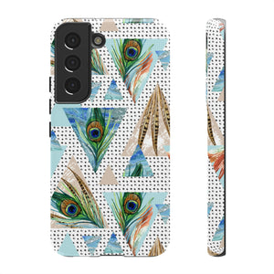 Peacock Feathers Android Case (Protective) Samsung Galaxy S22 Glossy Phone Case