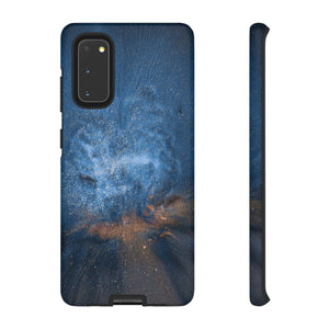 Blue Stardust Ink Art Android Case (Protective) Samsung Galaxy S20 Matte Phone Case