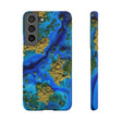 Blue Clear Ocean Ink Art Android Case (Slim) Samsung Galaxy S22 Glossy Phone Case