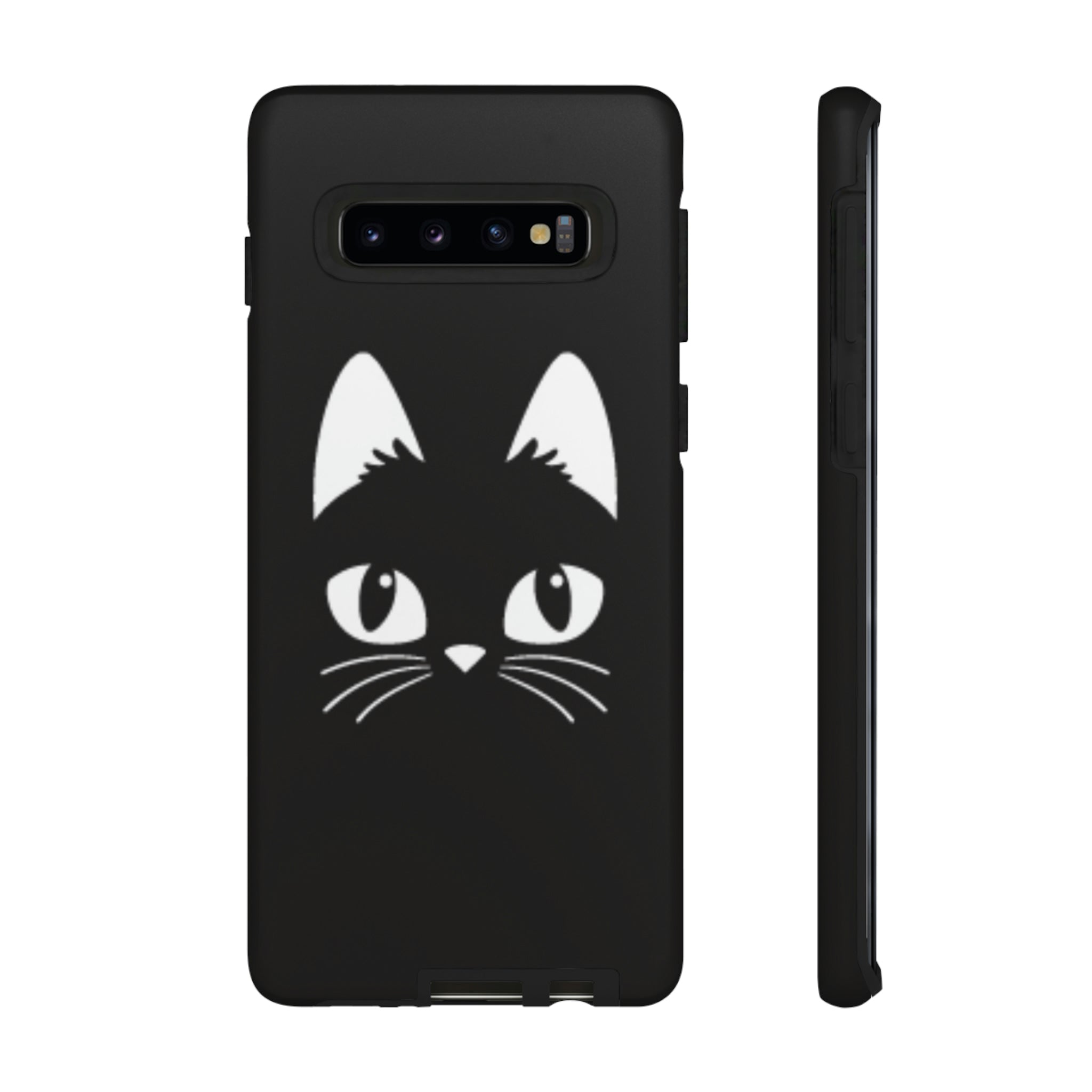 Cartoon Cat Icon Android Case (Protective) Samsung Galaxy S10 Matte Phone Case