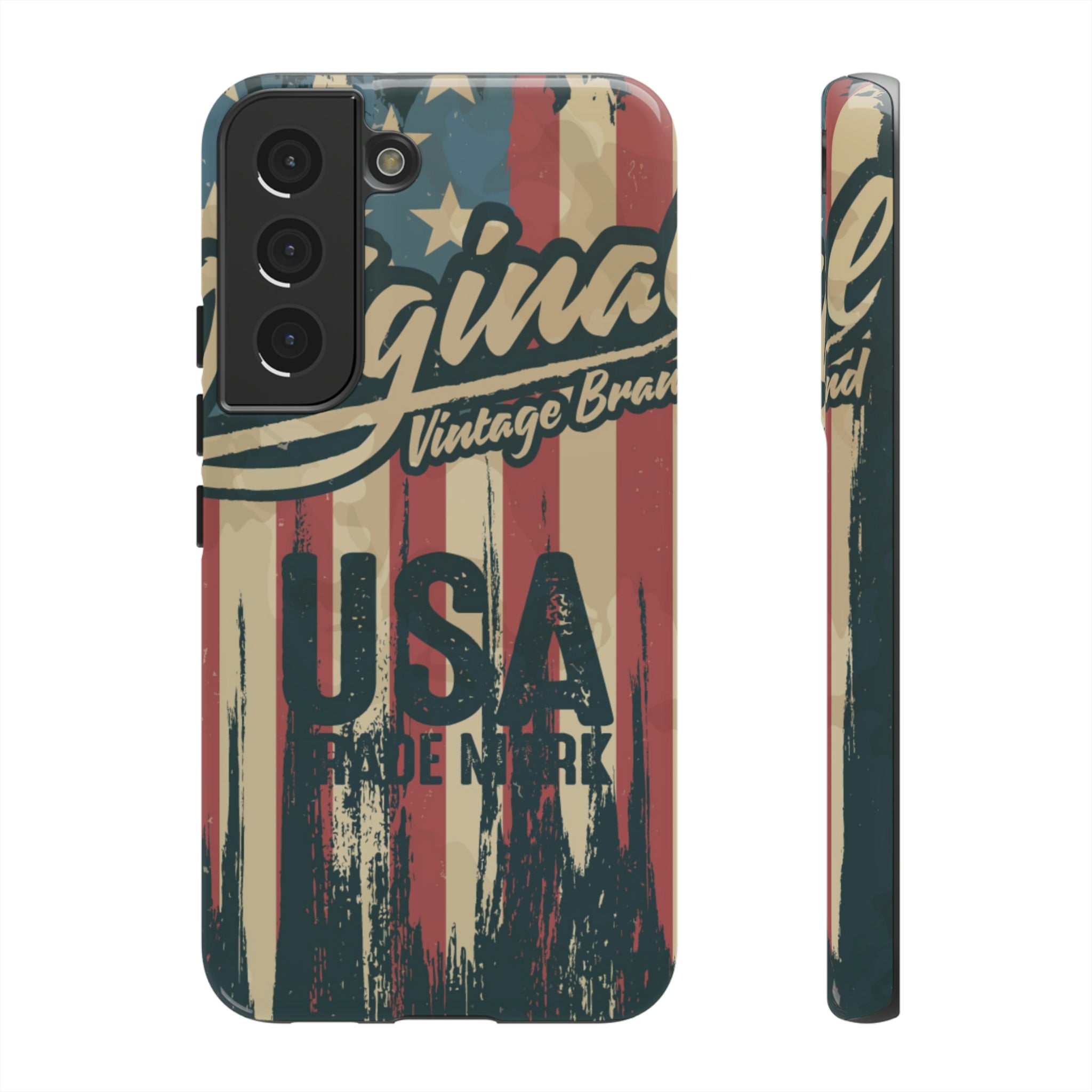 American Vintage Flag Android Case (Protective) Samsung Galaxy S22 Glossy Phone Case