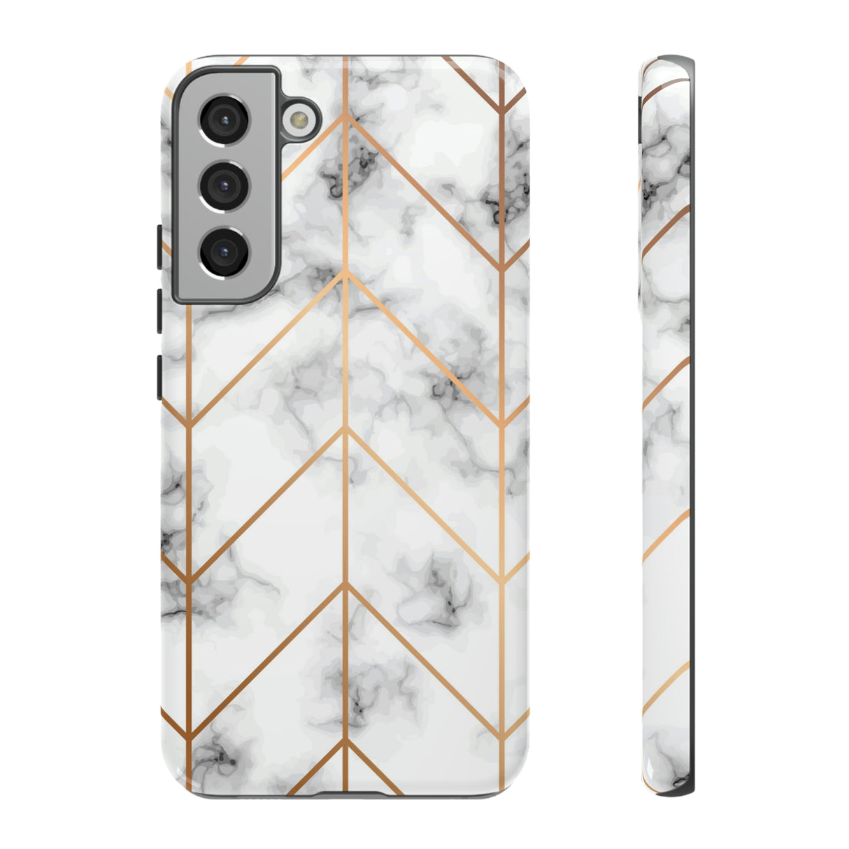 Golden Marble Android Case (Protective) Samsung Galaxy S22 Plus Glossy Phone Case