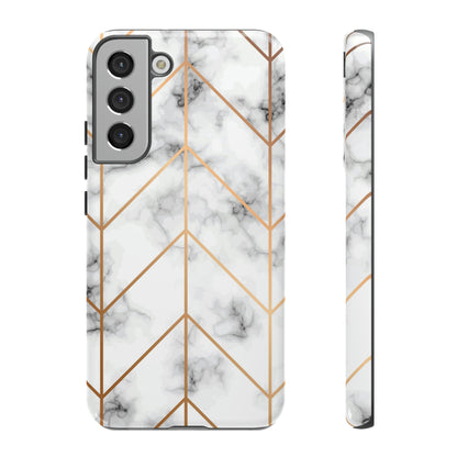 Golden Marble Android Case (Protective) Samsung Galaxy S22 Plus Glossy Phone Case