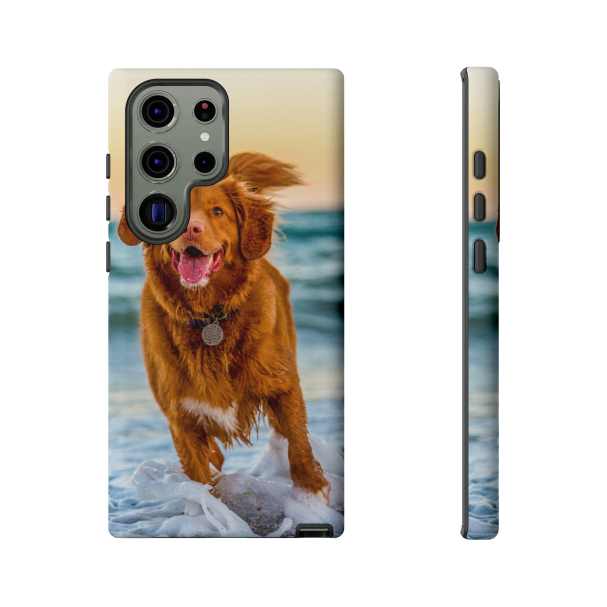 Happy Beach Dog Android Case (Protective) Samsung Galaxy S23 Ultra Matte Phone Case