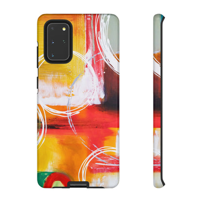 Abstract Yellow Android Case (Protective) Samsung Galaxy S20+ Glossy Phone Case