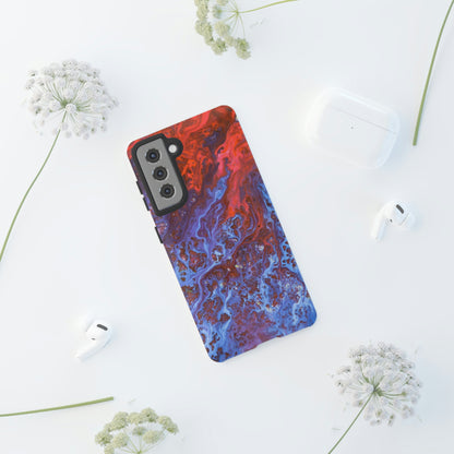 Blue Lava Ink Art Android Case (Protective) Phone Case