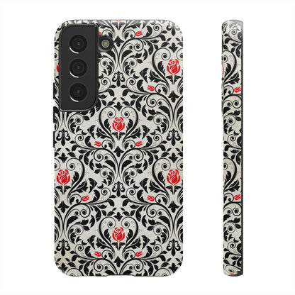 Black Rose Gothic Flower Samsung Case (Protective) Samsung Galaxy S22 Matte Phone Case