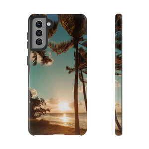 Sundown Palmtrees Android Case (Protective) Samsung Galaxy S21 Plus Glossy Phone Case