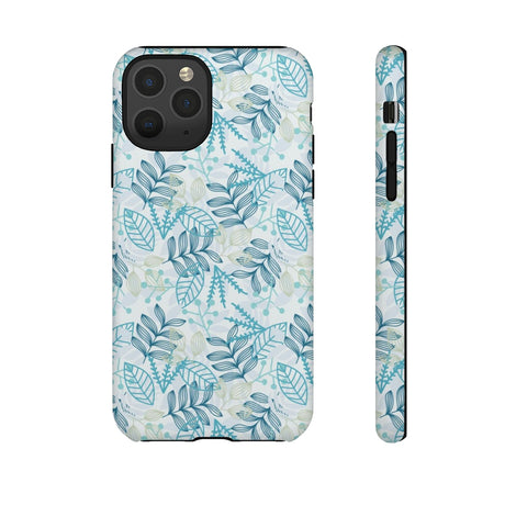 Blue leaf iPhone Case (Protective) iPhone 11 Pro Matte Phone Case