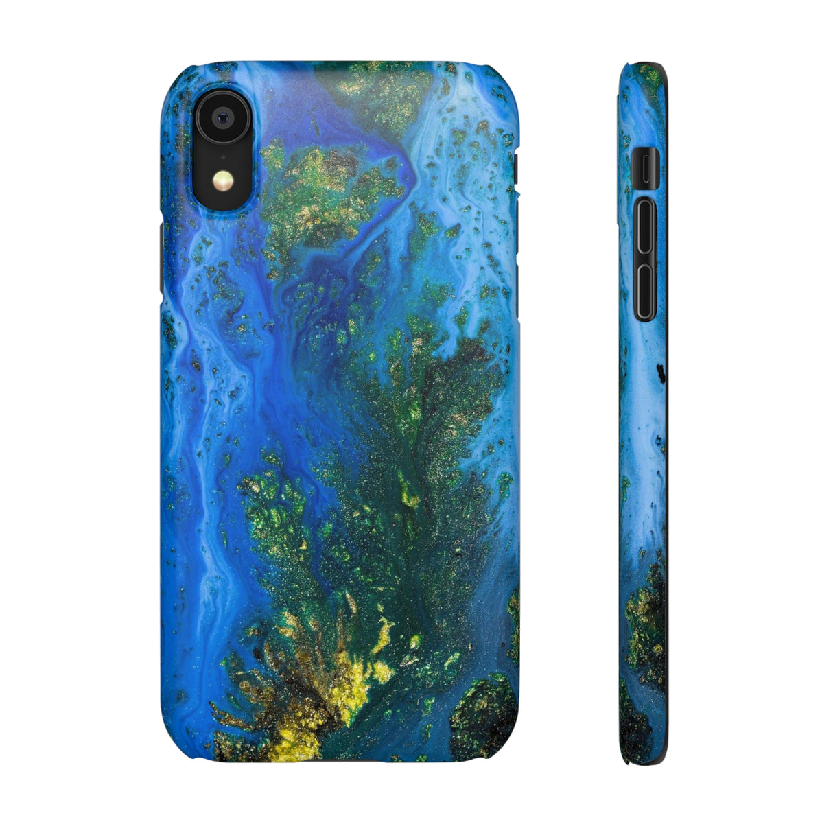 Blue Globe Ink Art iPhone Case (Slim) iPhone XR Matte Phone Case