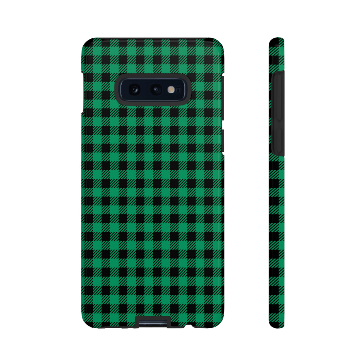 Green Flannel Android Case (Protective) Samsung Galaxy S10E Glossy Phone Case