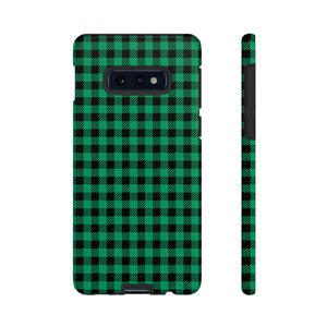 Green Flannel Android Case (Protective) Samsung Galaxy S10E Glossy Phone Case