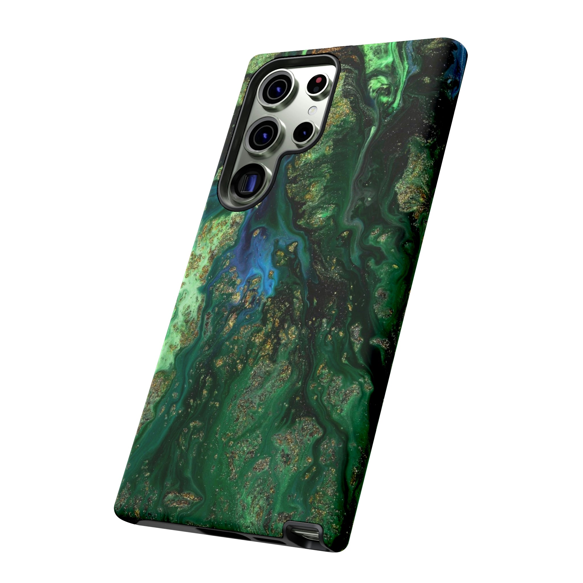 Green Liquid Marble Ink Art Android Case (Protective) Phone Case