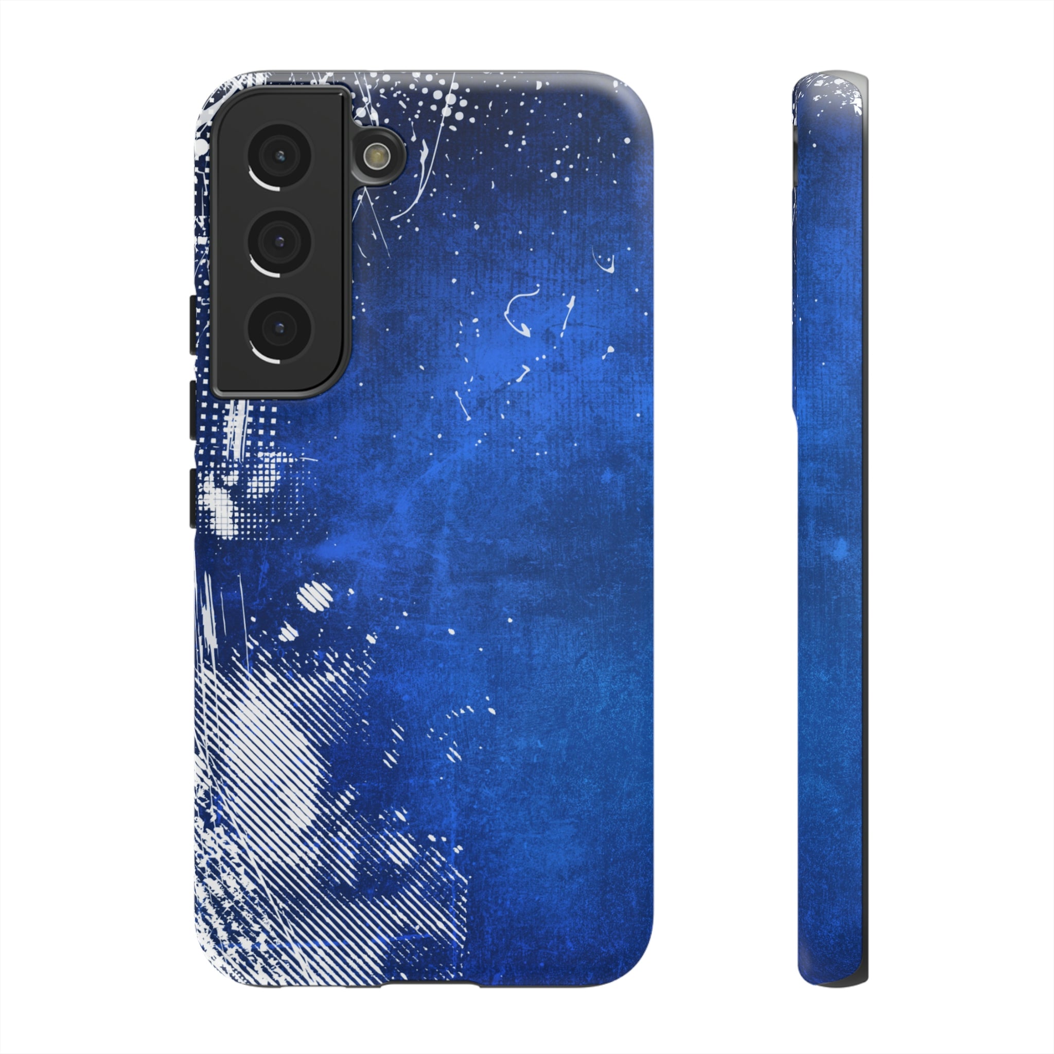 Grunge Blue Android Case (Protective) Samsung Galaxy S22 Matte Phone Case