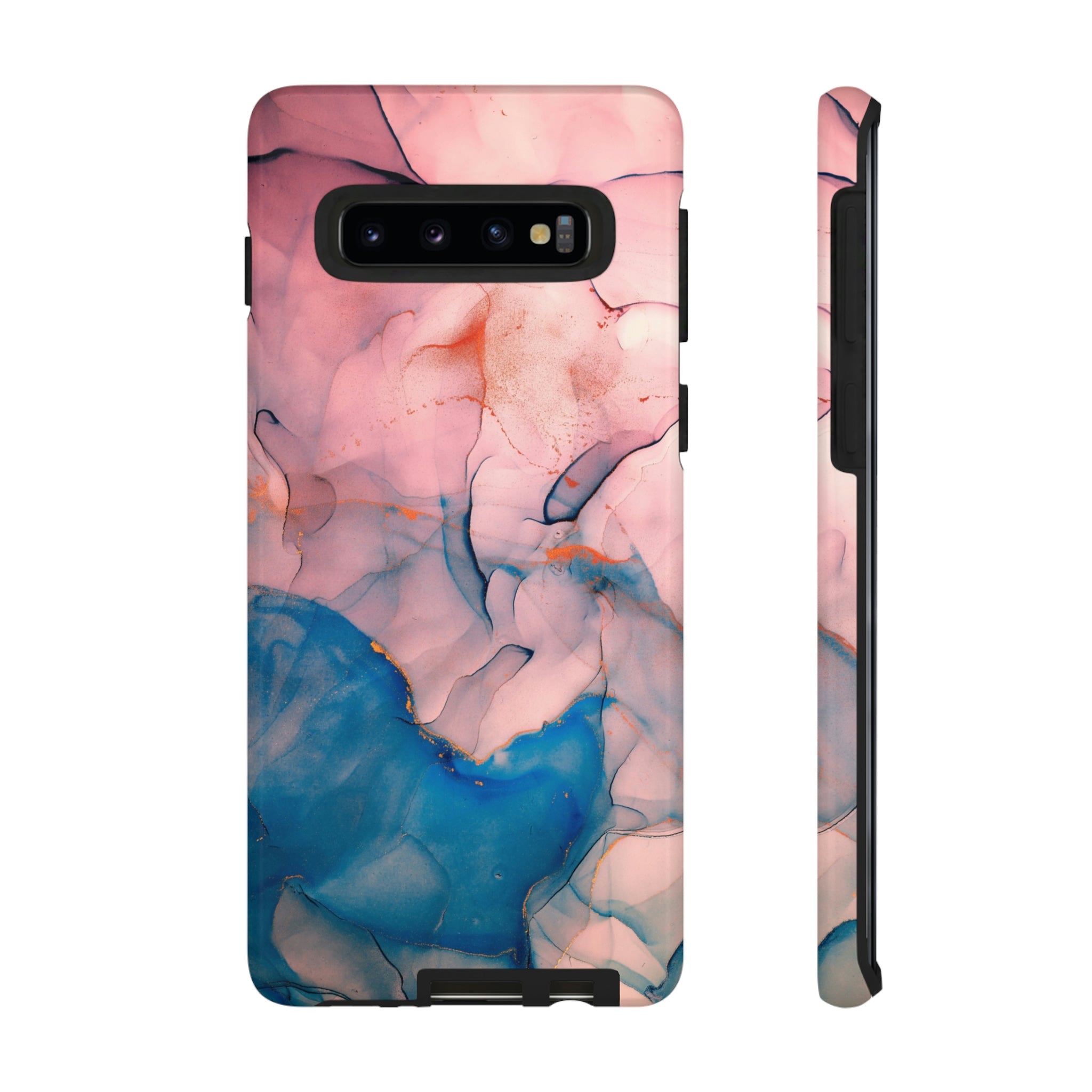 Pink Alcohol ink Marble Android Case (Protective) Samsung Galaxy S10 Glossy Phone Case