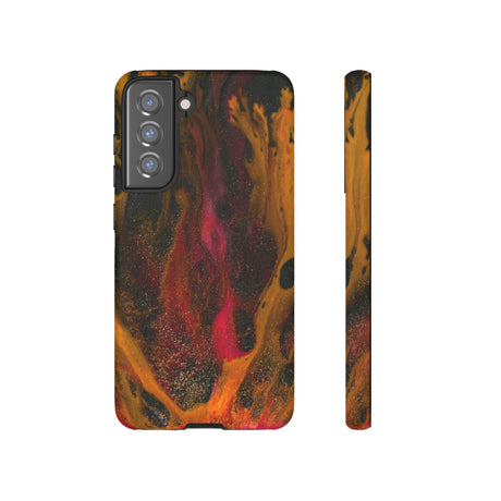 Bon Fire Ink Art Android Case (Protective) Samsung Galaxy S21 FE Matte Phone Case