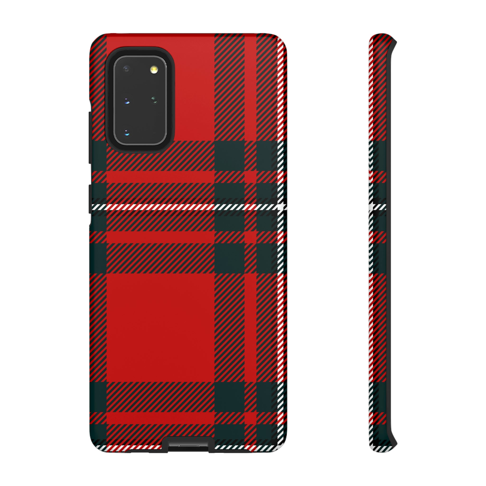 Plaid Pattern Red Android Case (Protective) Samsung Galaxy S20+ Matte Phone Case