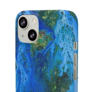 Blue Globe Ink Art iPhone Case (Slim) Phone Case