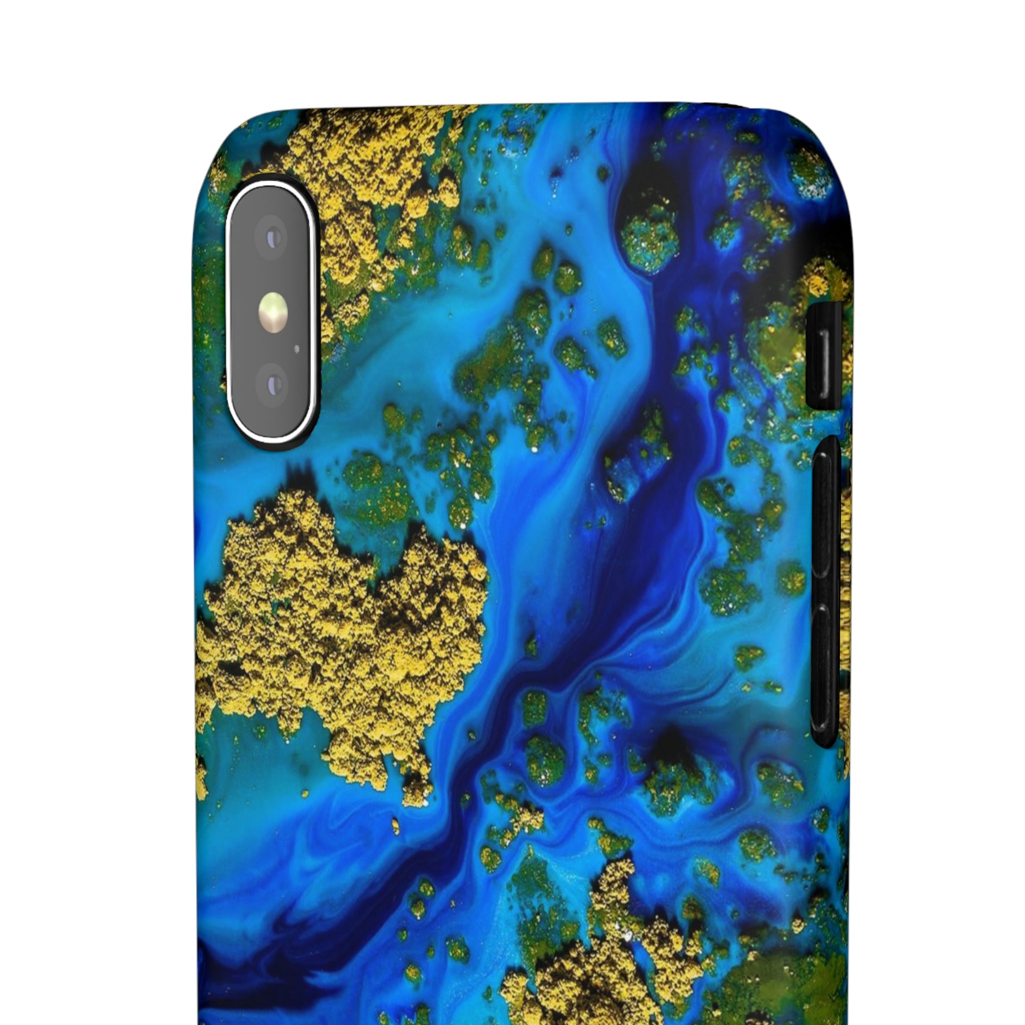 Blue Clear Ocean Ink Art iPhone Case (Slim) Phone Case