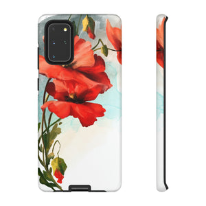 Poppy Flower Drawing Android Case (Protective) Samsung Galaxy S20+ Matte Phone Case