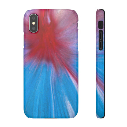 Red Warp Ink Art iPhone Case (Slim) iPhone XS Glossy Phone Case