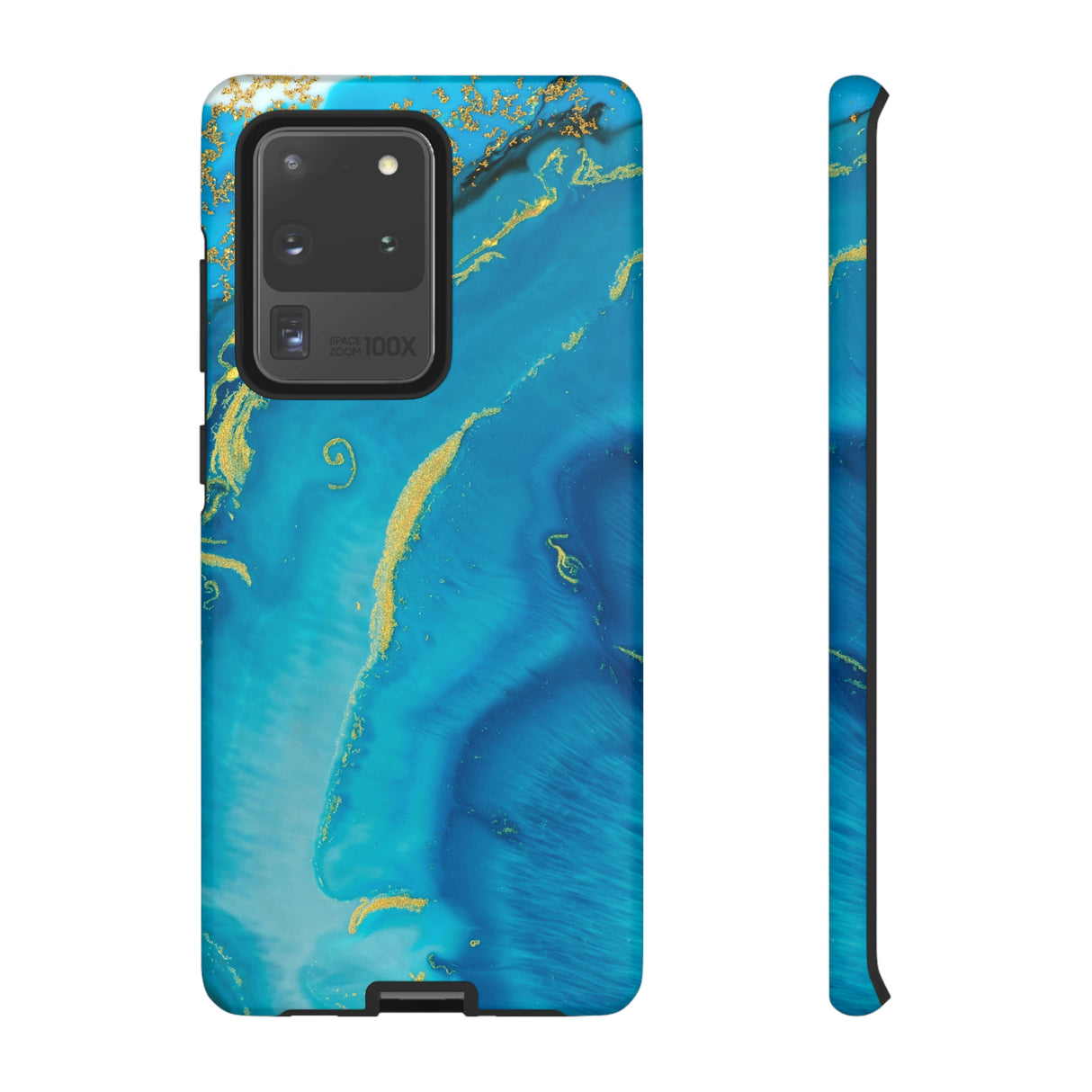 Blue Watercolor Android Case (Protective) Samsung Galaxy S20 Ultra Matte Phone Case