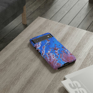 Bright Blue Ink Art Android Case (Protective) Phone Case