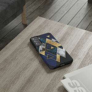 Dark Blue Geometric Android Case (Protective) Phone Case