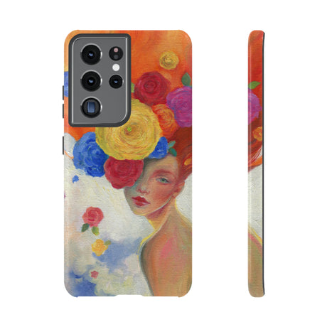 Flower Woman Android Case (Protective) Samsung Galaxy S21 Ultra Glossy Phone Case