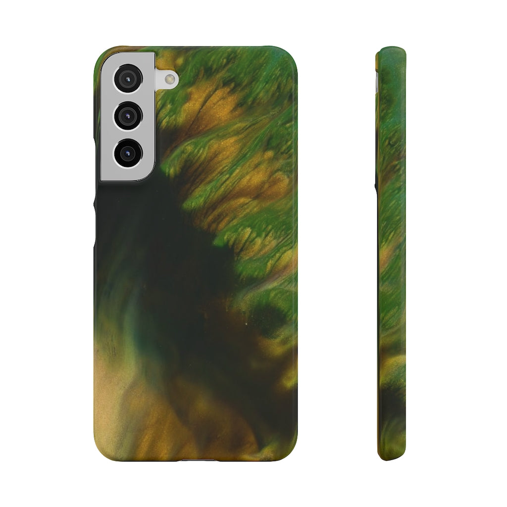 Green Forest Ink Art Android Case (Slim) Samsung Galaxy S22 Plus Glossy Phone Case